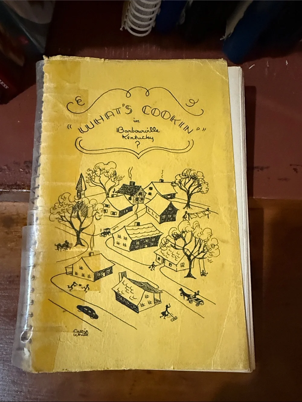 Vintage Yellow Illustrated Cookbook